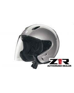 Z1R ACE Solid Silver Street Motorcycle Helmet Open Face w/ Shield (XXS-3XL)