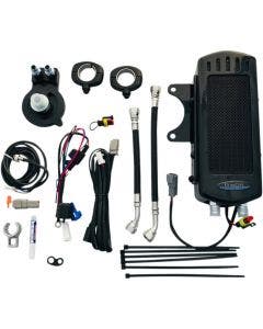 UltraCool SMSP-1G Black Side Mount Fan Cooled Oil Cooler Kit 86-03 Harley XL