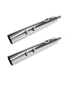 Jones Exhaust JPT430MC Full Boar Straight Cut Slip-On Mufflers No Baffle 95-16 FLH