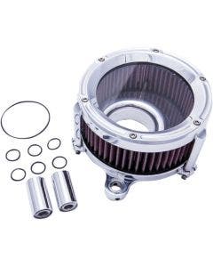 Trask Chrome Assault Charge Stage 1 High Flow Air Cleaner Harley 01-17 Big Twin