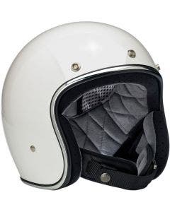 Biltwell Bonanza Gloss White 3/4 Open Face Motorcycle Helmet XS-2XL