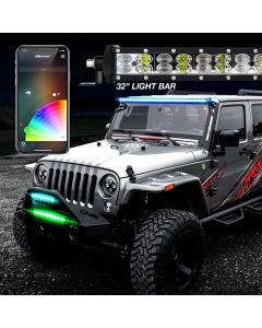 XK Glow 32" App Controlled RGBW LED Light Bar 90-60w For Jeep UTV
