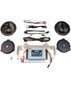 J&M JMC ROKKER 200W 2-Channel Amplifier Speaker Kit Harley Batwing 15-Up